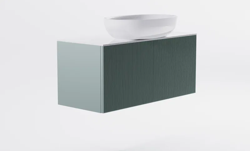Тумба с раковиной Astra-Form М-40 Slim 4631177714580 90 см зелёный матовый