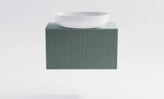 Тумба с раковиной Astra-Form М-40 Slim 4631177715969 80 см зелёный матовый