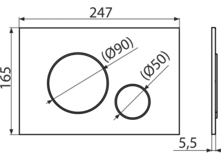 Кнопка управления AlcaPlast белый-хром M770