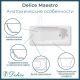 Ванна чугунная Delice Maestro DLR230646R-AS 200х85 с отверстиями под ручки и антискользящим покрытием