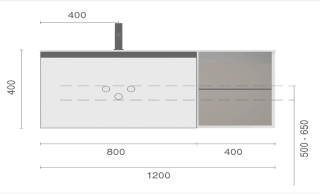 Тумба под раковину Armadi Art Quatro 790-M6-120-D-MG 120 см бежевый/золото матовое