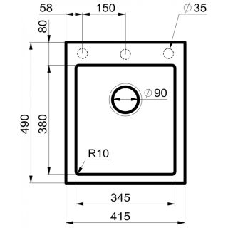 Мойка для кухни Milacio Murcia 42 Cuarzo MC.77044 бежевый