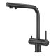 Смеситель для кухни Milacio Ultra MCU.559.TB под фильтр с краном для питьевой воды Total Black