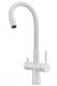 Смеситель для кухни Milacio Ultra MCU.560.WH под фильтр с краном для питьевой воды и гибким изливом белый