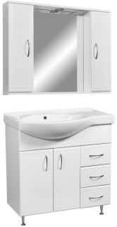 Тумба под раковину Stella Polar Концепт 80см белый SP-00000130