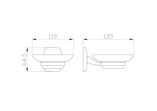 Мыльница с держателем Wonzon & Woghand Porto WW-1201 хром