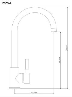 Смеситель для кухни BOOU B9097J с фильтром для питьевой воды хром