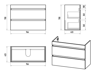 Напольная тумба под раковину Misty Мира 100см белый
