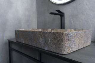 Раковина Gid Mnc396T 54475 накладная под камень глянцевая 60x34x11