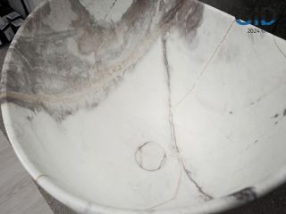 Раковина Gid Mnc9303 54479 накладная под камень матовая 36x36x32