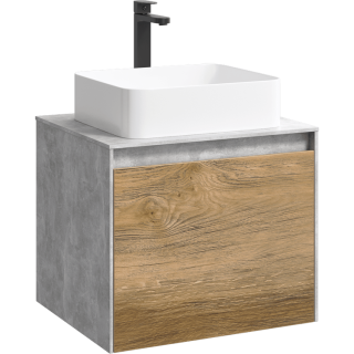 Подвесная тумба под раковину Aqwella Mobi MOB0106BS+MOB0706DB 60 см