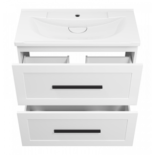 Напольная тумба под раковину Misty Модерн 80 см П-Мод07080-011Пр белый