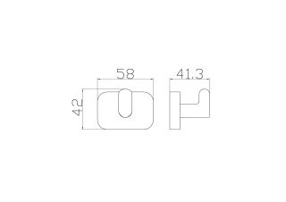 Крючок для ванной Wonzon & Woghand Graffity WW-9315 тёмный графит