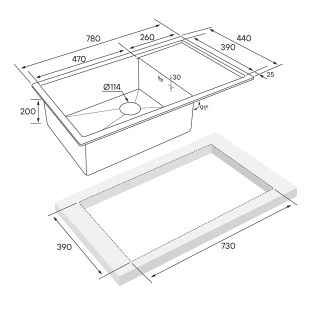 Мойка кухонная Paulmark Gerberg PM217844-BG брашированное золото