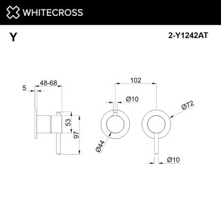 Внешняя часть смесителя WHITECROSS 2-Y1242AT