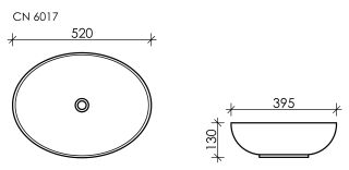 Раковина Ceramica Nova Element CN6017MB 52см чёрный матовый