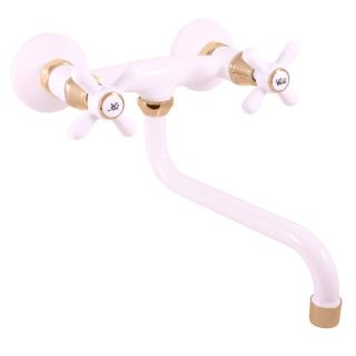 Смеситель для кухни Rav Slezak Morava Retro MK101.5/21BZ белый золото