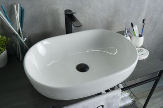 Раковина Gid N9026a 51112 накладная белая 60x40x15