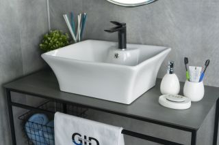 Раковина Gid N9108 51121 накладная белая 49x41x19