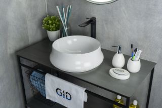 Раковина Gid N9426 51145 накладная белая 40x40x14