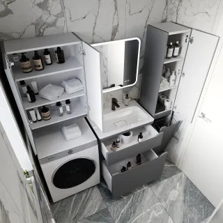 Тумба под раковину Style Line Марелла 70 Люкс Plus СС-00002400 серый матовый