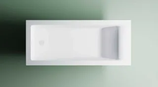 Ванна из искусственного камня Astra-Form Нейт 01010042+08010053 160x70 см с щелевым переливом донный клапан белый глянец