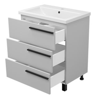 Напольная тумба под раковину Misty Ненси 70см серый