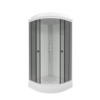 Душевая кабина Triton Грэй Щ0000066462 90x90 см профиль чёрный стекло тонированное