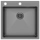 Мойка кухонная Paulmark Kroner-Edge PM775151-GM воронёная сталь