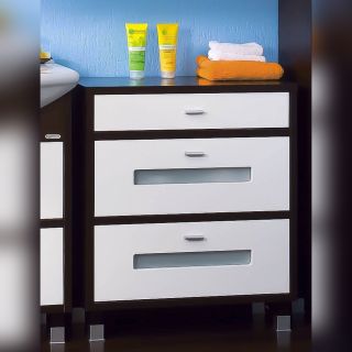 Комод для ванной Бриклаер Бали 4627125411878 70 см венге/белый