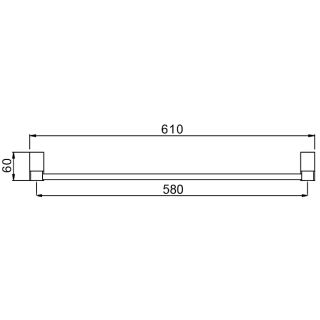 Прямой полотенцедержатель Frap F1809 хром