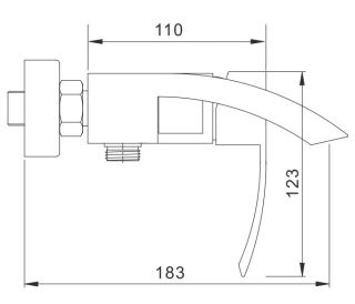 Смеситель для ванны Rose R1502F белый/хром