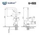 Смеситель для кухни Ulgran Classic Ulgran 022(343) антрацит