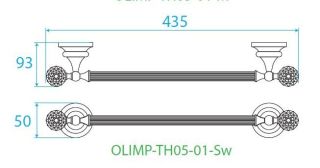 Полотенцедержатель, золото Cezares OLIMP-TH05-03/24-Sw