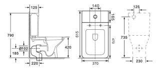 Унитаз-компакт Orans Ceramic 9904WM
