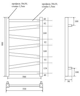 Полотенцесушитель электрический Point Феникс PN15158WE П7 50x80см левый/правый белый