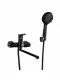 Смеситель для ванны и душа Frap F2249-6 черный хром