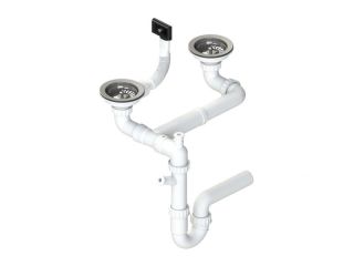 Двойной сифон  Alveus 1130555 с переливом 2XSP 114-PP-114