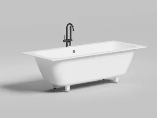 Ванна из искусственного камня Salini Orlanda Axis Kit S-Sense 103311M 190x80см белый матовый