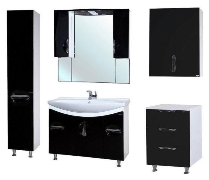 Шкаф Bellezza Лагуна 50см чёрный 00000001600