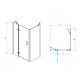 Душевой уголок RGW PA-77B L (PA-07B L + Z-050-2B + держатель O-204B) 41087700-084L 100x100см чёрный