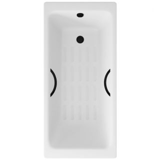 Ванна чугунная Delice Parallel DLR220506RB-AS 180х80 с черными матовыми ручками