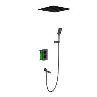 Душевая система Timo Petruma SX-5019/03SM с термостатом чёрный