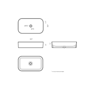 Раковина Sanita Luxe Infinity Slim WB.CT/Infinity/60-N.Slim/WHT.G/S1 59.7 см