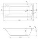 Ванна акриловая Cezares PLANE SOLO-180-80-49-W37
