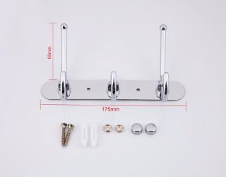 Планка с 3-мя крючками  Frap F201-3 хром