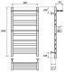 Полотенцесушитель электрический Point Артемида PN14150PE 50x100см с двумя полками левый/правый хром