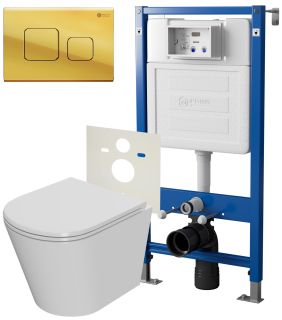 Сет Point PN48076G: инсталляция Point Элемент PN45120 клавиша Point Афина золото PN44041G унитаз Point Виктория PN41061