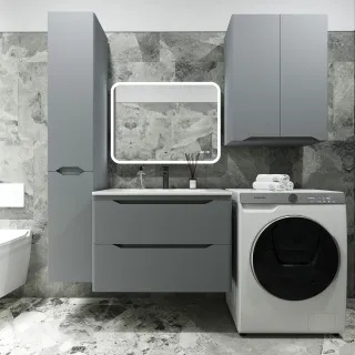 Тумба под раковину Style Line Марелла 80 Люкс Plus СС-00002412 серый матовый