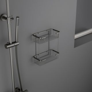 Полка двойная Timo Saona 13083/18 чёрное золото